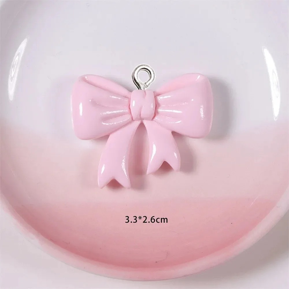 Resin Craft Projects - 10 штук разноцветных смоляных подвесок-бантиков ручной