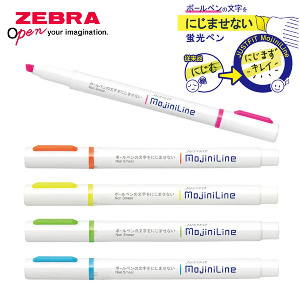 Zebra Pen Mildliner - 4 шт., Набор японских маркеров-карандашей MojiniLine