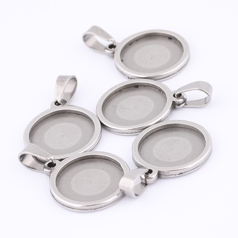 Bezels Set Pendant - 10 шт. 15 мм круглый кабошон,
