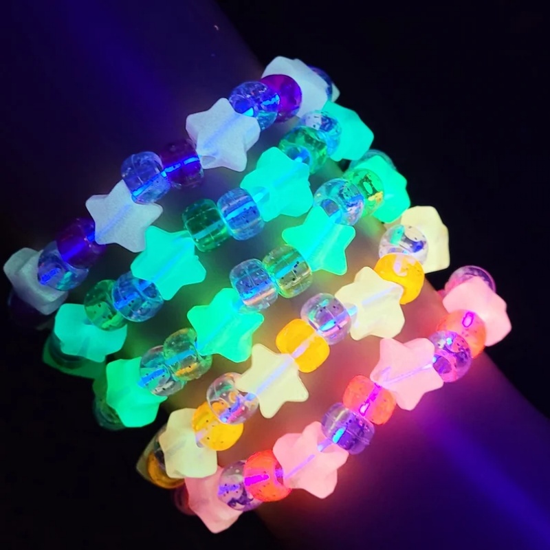 Resin Glitter Pack - 5 браслетов Glow Star Kandi, блестящие