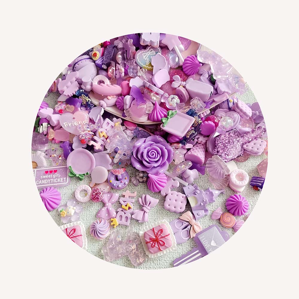 Resin Crafts - Набор для рукоделия: 1000 смешанных сине-зелено-фиолетовых