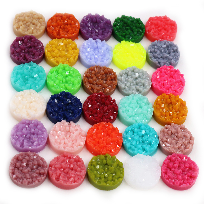 40 шт., смоляные кабошоны Druz – обзор и цена Resin Craft Projects