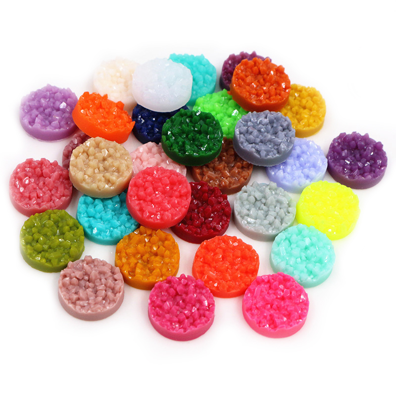 40 шт., смоляные кабошоны Druz – обзор и цена Resin Craft Projects