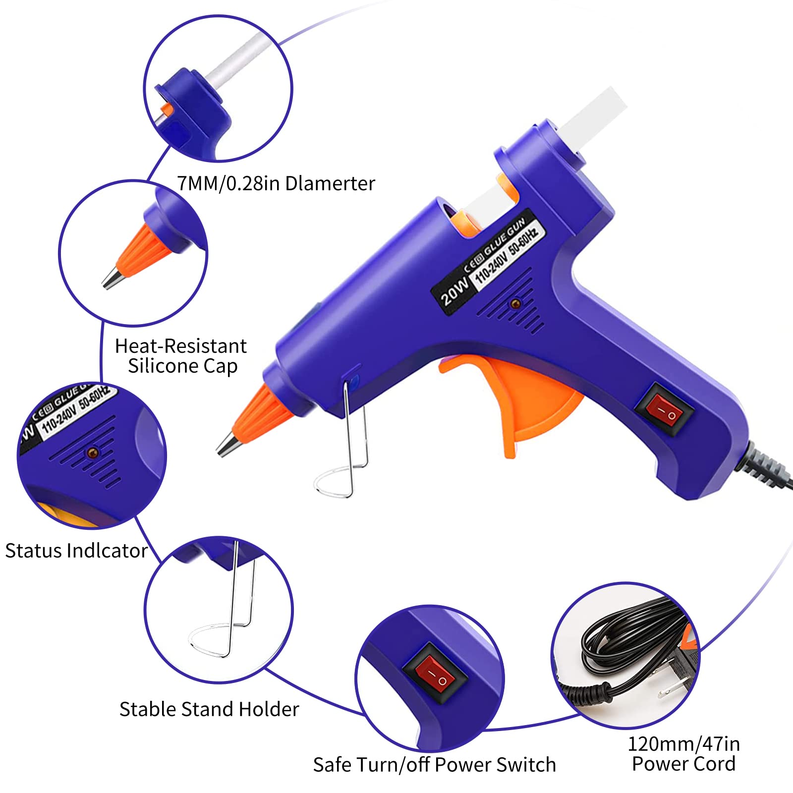 20 Вт термоклеевой пистолет, б – обзор и цена Heat Gun Small