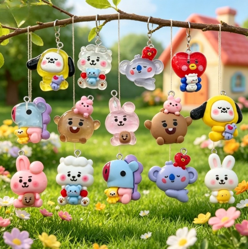 7 шт. смоляных мультяшных шарм – обзор и цена Resin Craft Projects