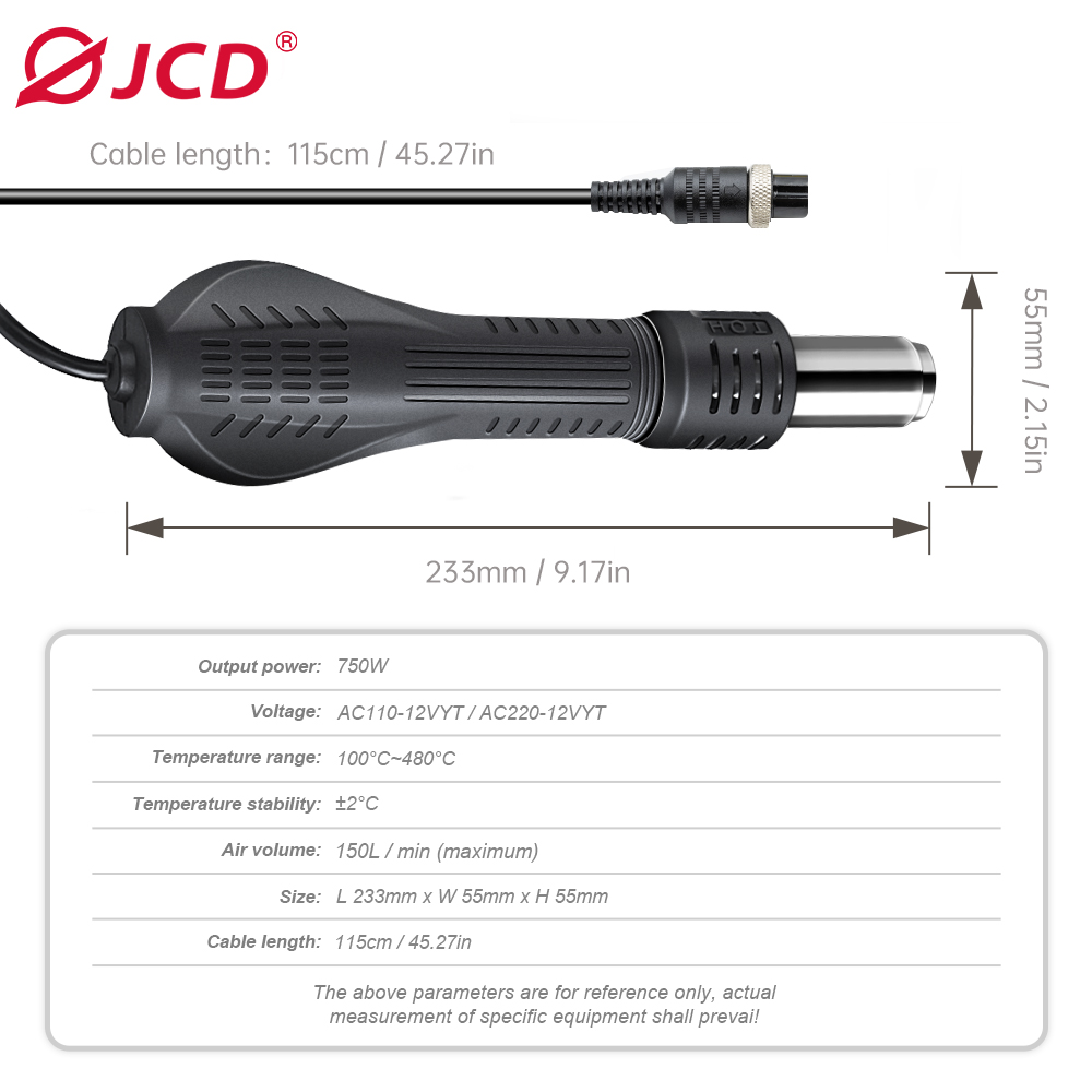 Пистолет горячего воздуха JCD, – обзор и цена Heat Gun Small
